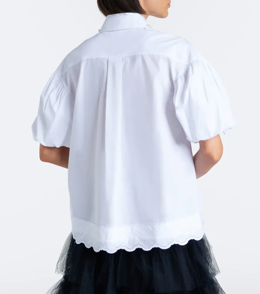 Simone Rocha Embellished scalloped cotton shirt | Thumbnail 2 Simone Rocha Embellished scalloped cotton shirt | Thumbnail 2