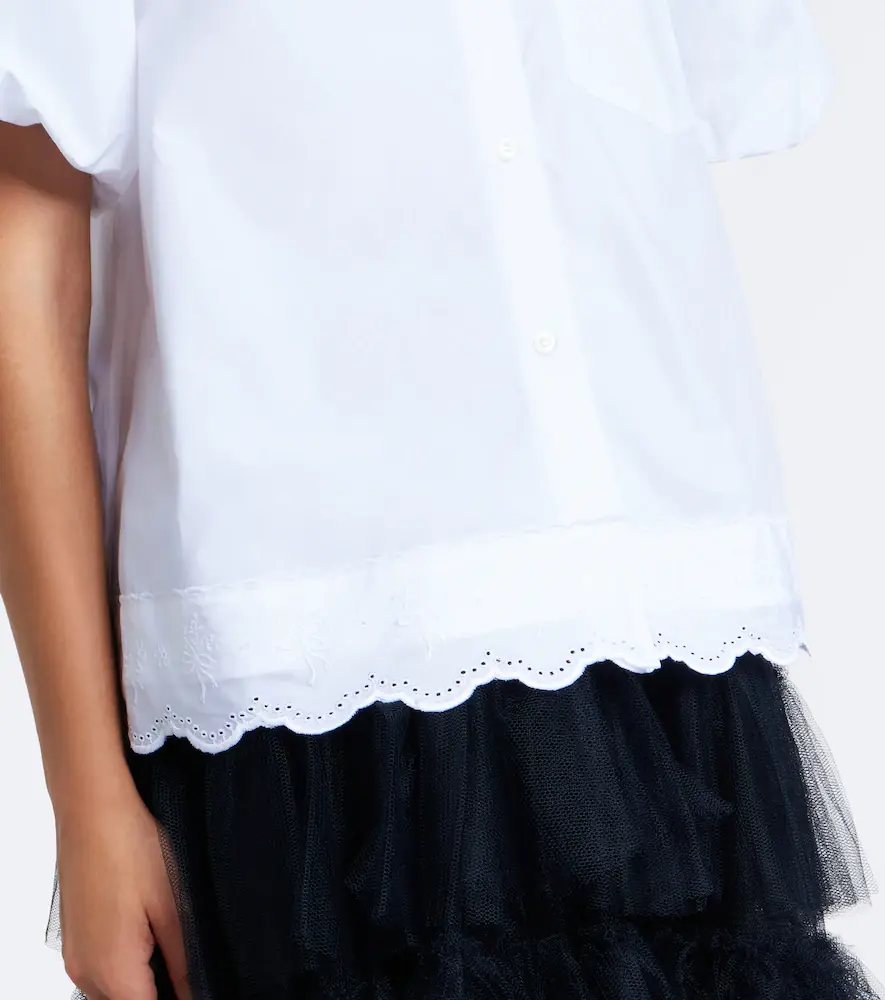 Simone Rocha Embellished scalloped cotton shirt | Thumbnail 5 Simone Rocha Embellished scalloped cotton shirt | Thumbnail 5