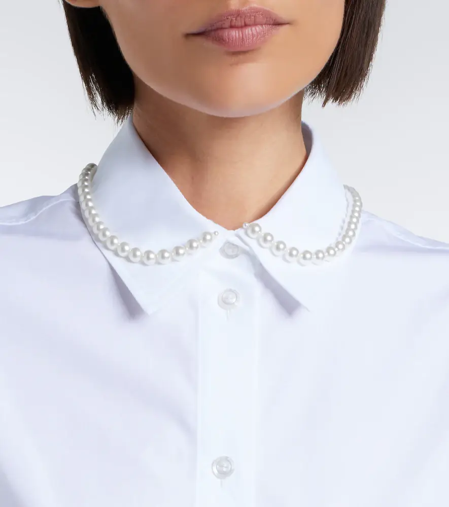 Simone Rocha Embellished scalloped cotton shirt | Thumbnail 6 Simone Rocha Embellished scalloped cotton shirt | Thumbnail 6