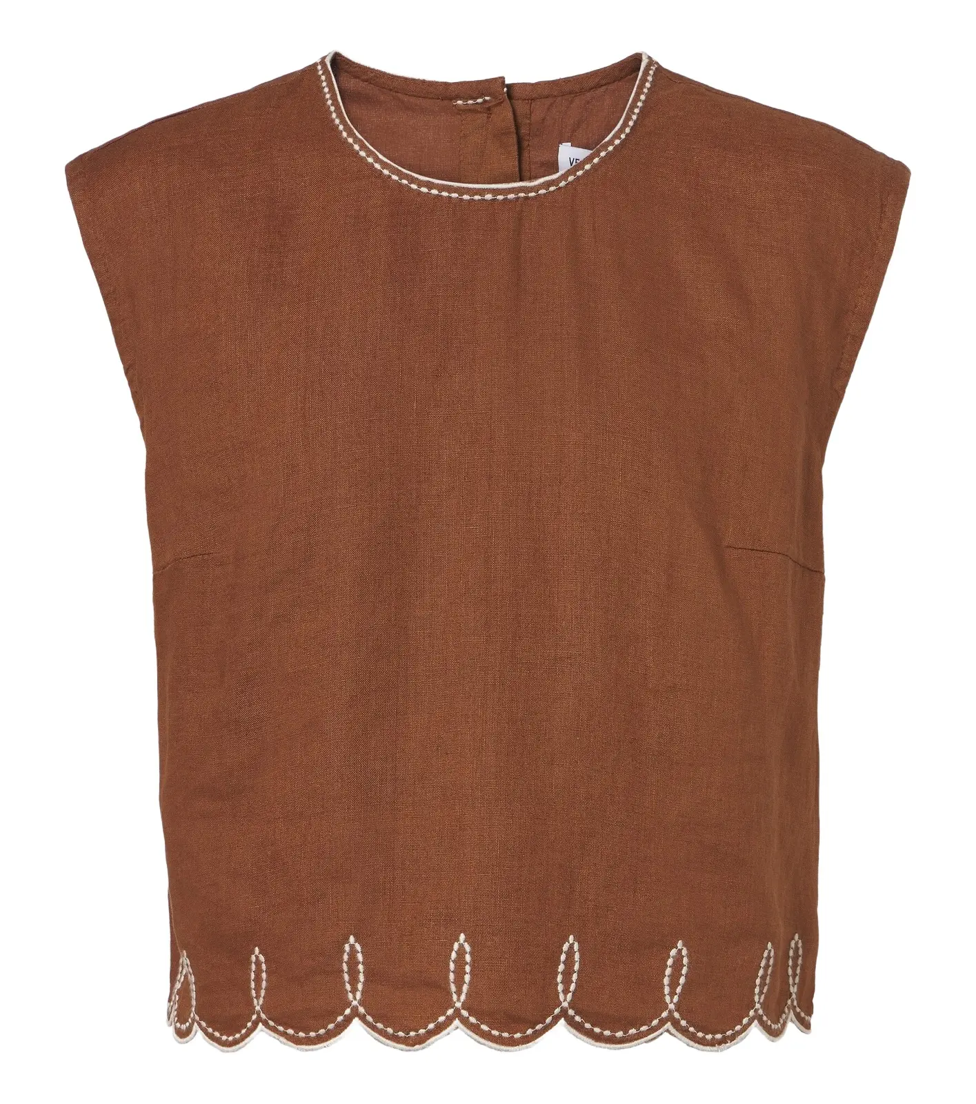 Kessan embroidered linen top Kessan embroidered linen top