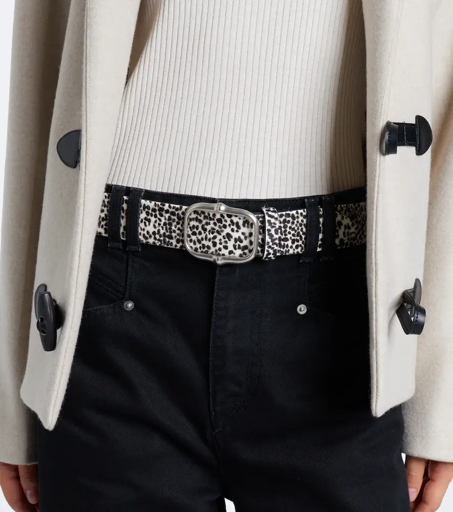 Isabel Marant Holis leopard-print calf hair belt | Thumbnail 3