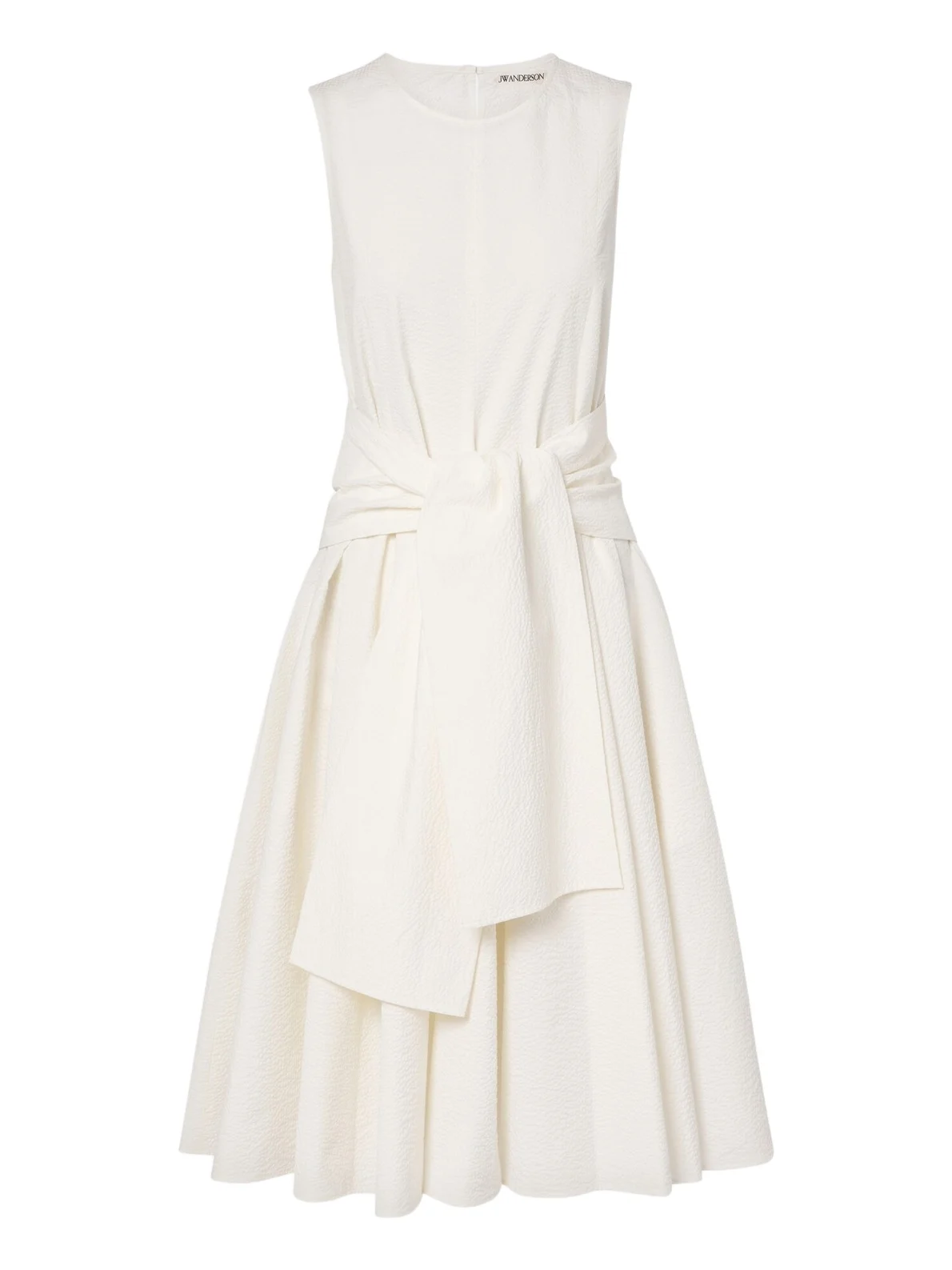Cotton cloqué midi dress