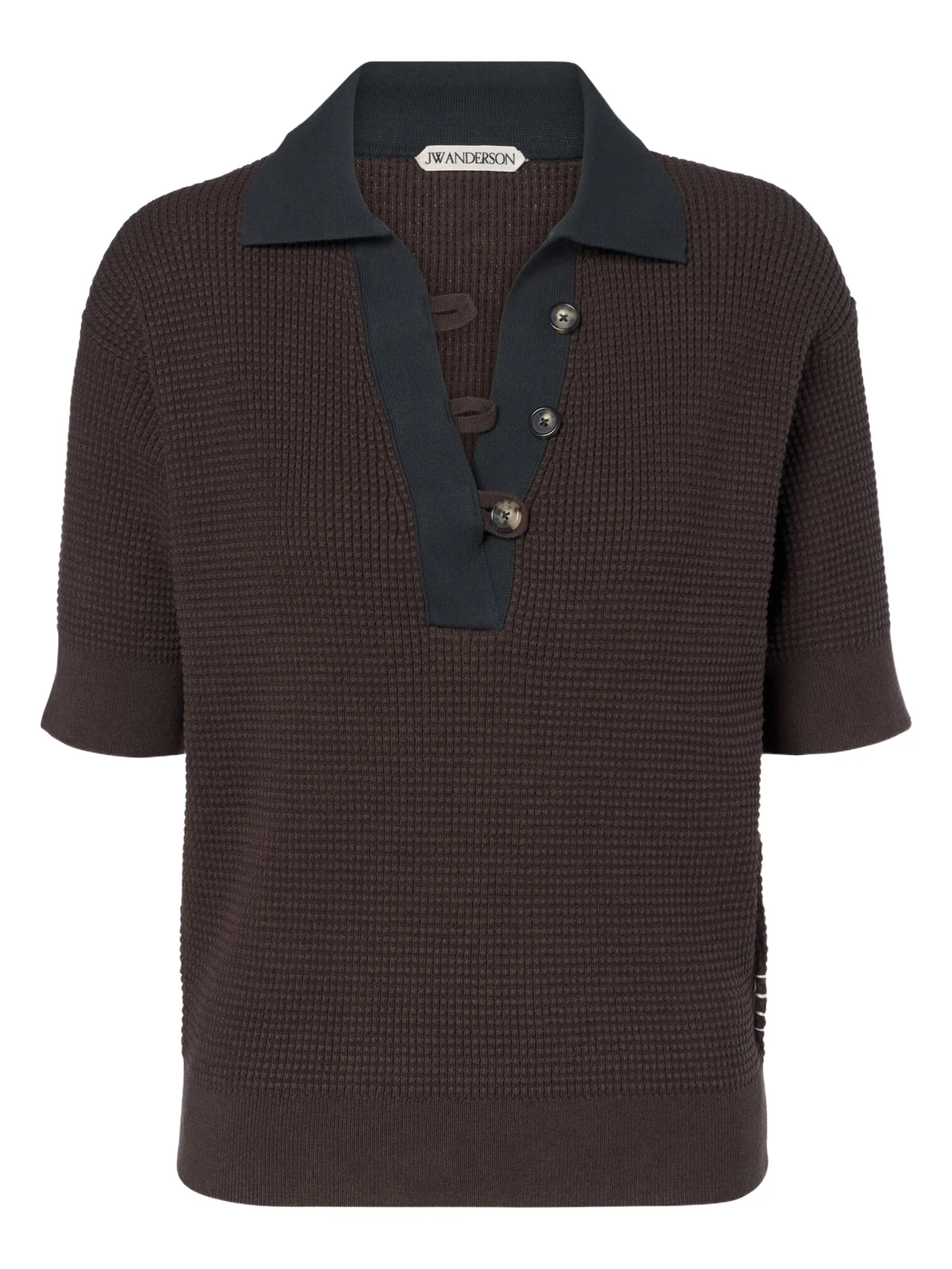 Waffle-knit cotton and cashmere-blend polo shirt Waffle-knit cotton and cashmere-blend polo shirt