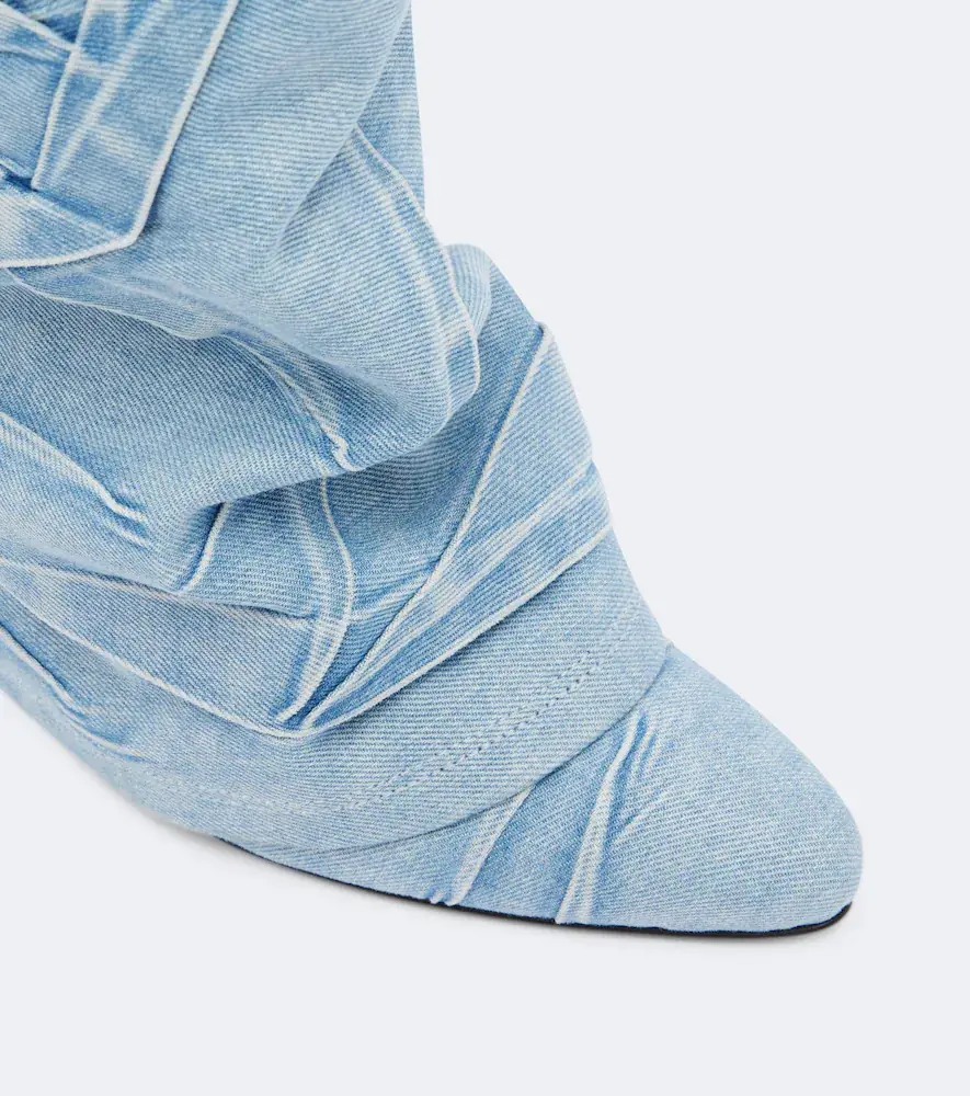 The Attico Leon denim knee-high boots | Thumbnail 4