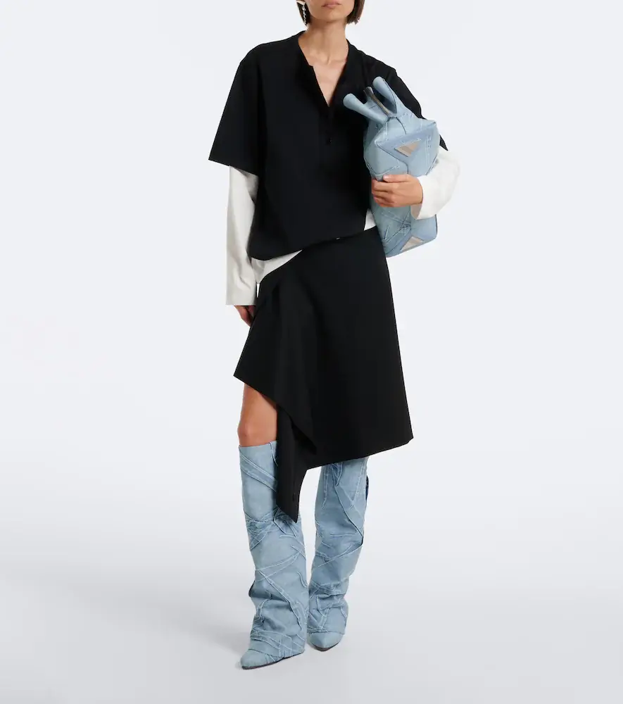 The Attico Leon denim knee-high boots | Thumbnail 5
