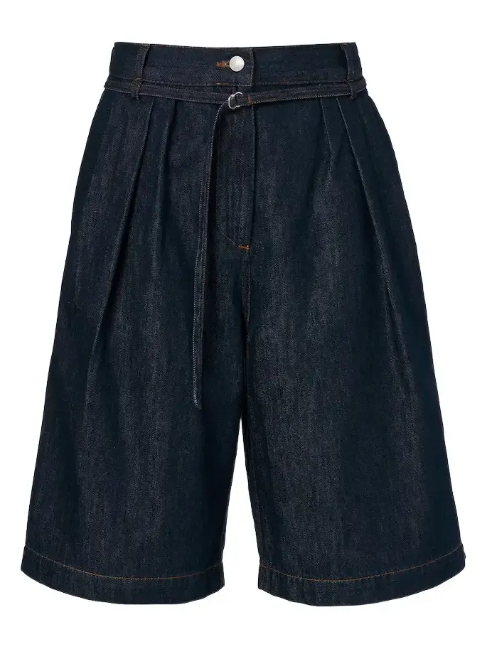 Dries Van Noten Belted denim shorts