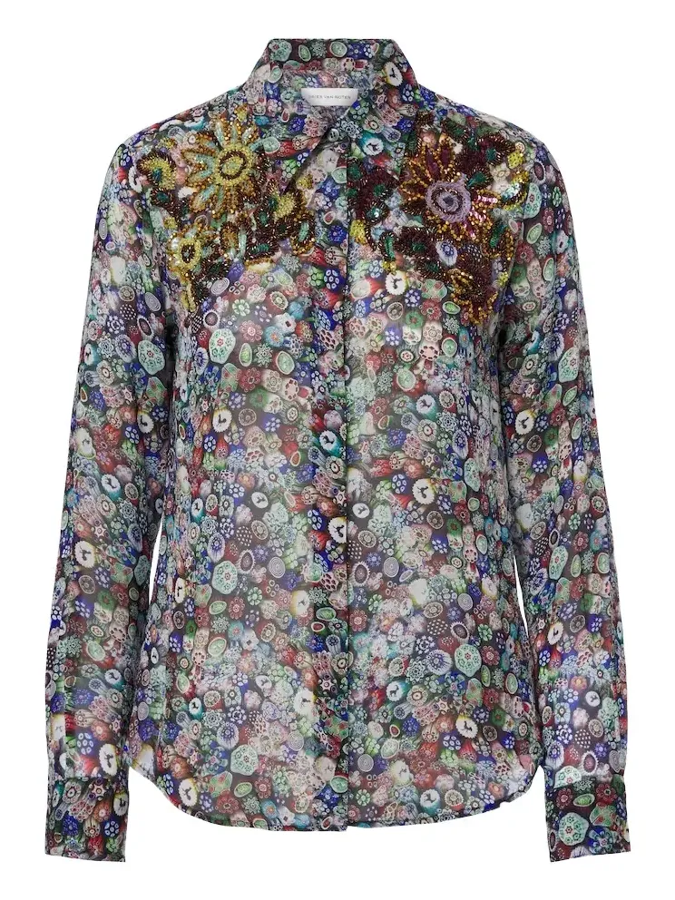 Embellished printed shirt Embellished printed shirt