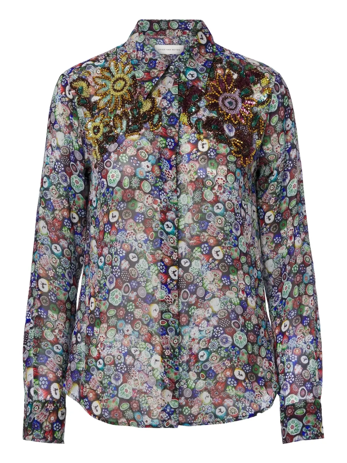 Embellished printed shirt Embellished printed shirt