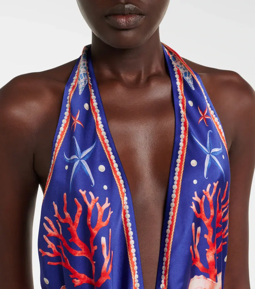 Retrofête Retrofête Ledda printed silk-blend romper | Thumbnail 5