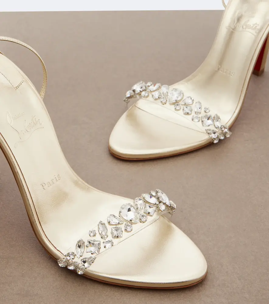 Christian Louboutin Fanny embellished metallic leather sandals | Thumbnail 2