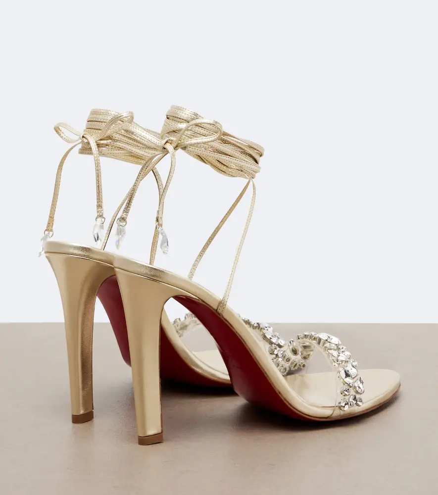 Christian Louboutin Fanny embellished metallic leather sandals | Thumbnail 4