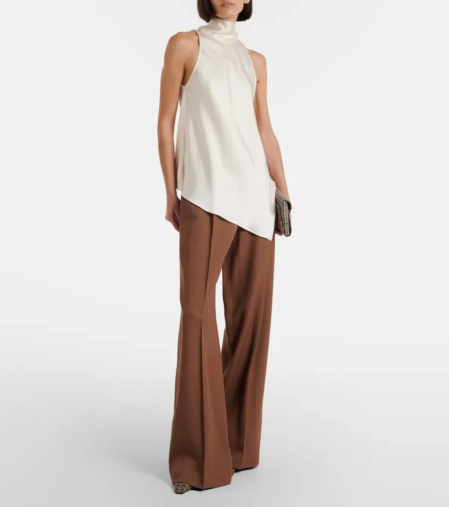 Brunello Cucinelli Asymmetric silk top | Thumbnail 5