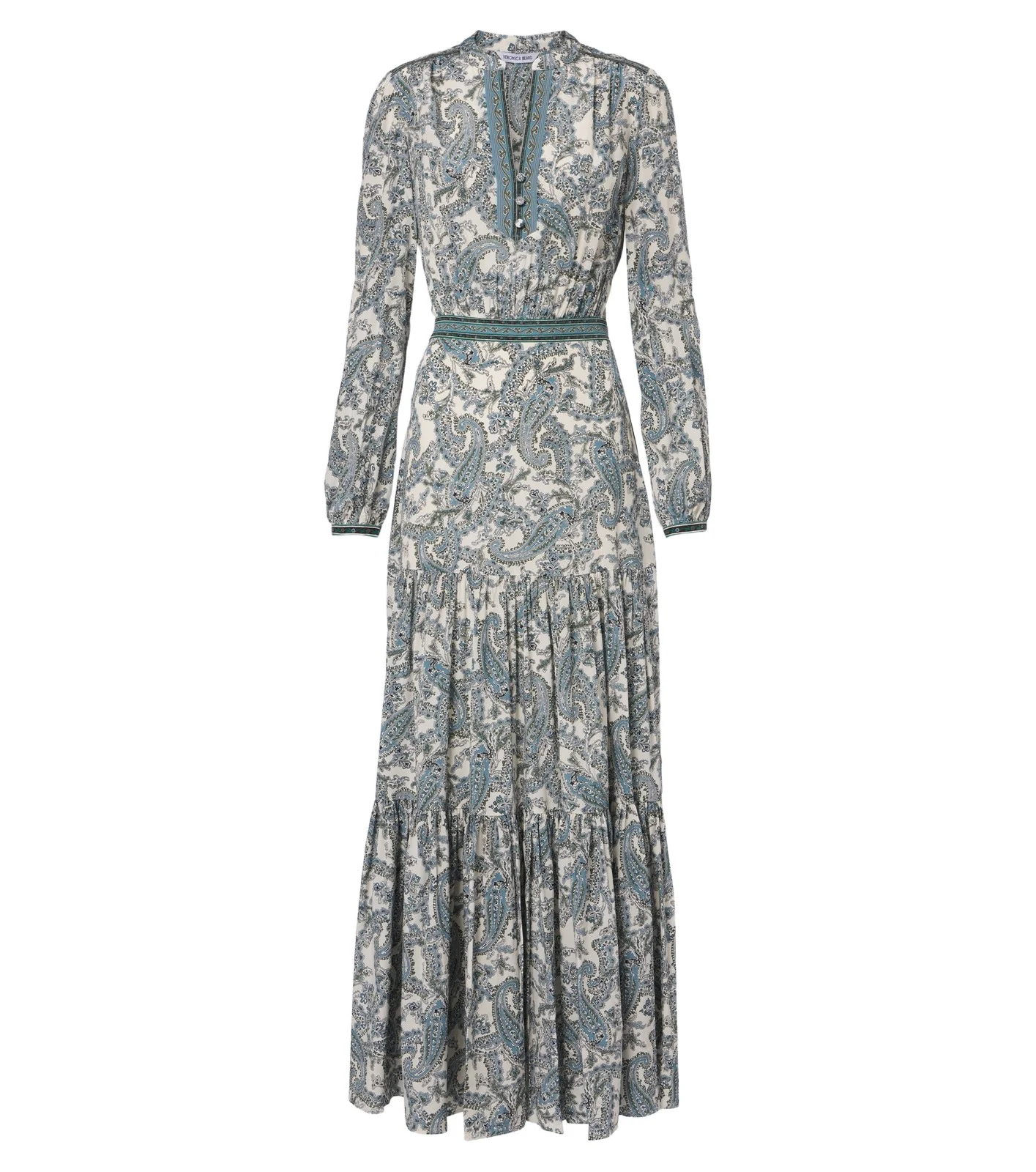 Sama printed tiered silk-blend maxi dress