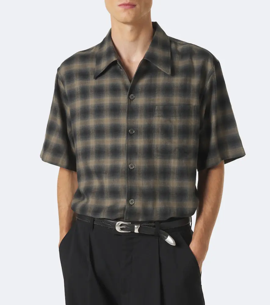 Our Legacy Every checked cotton and wool shirt | Thumbnail 2 Our Legacy Every checked cotton and wool shirt | Thumbnail 2