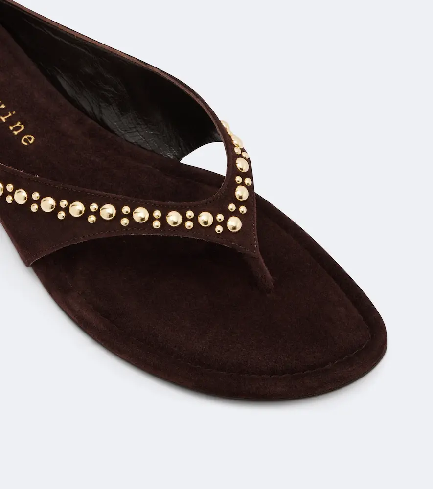 Herbert Levine Sun-kissed embellished suede thong sandals | Thumbnail 3 Herbert Levine Sun-kissed embellished suede thong sandals | Thumbnail 3