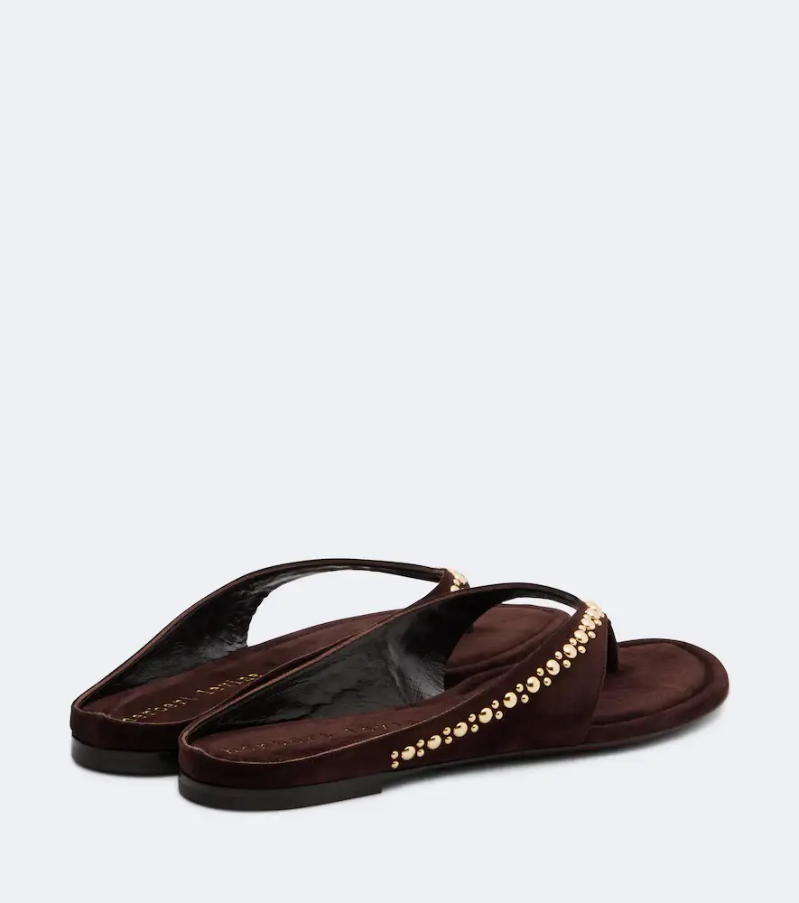 Herbert Levine Sun-kissed embellished suede thong sandals | Thumbnail 4 Herbert Levine Sun-kissed embellished suede thong sandals | Thumbnail 4