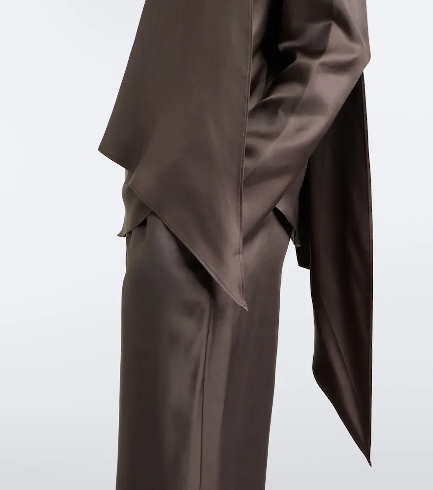 Loulou de Saison Gala scarf-detail silk blouse | Thumbnail 2