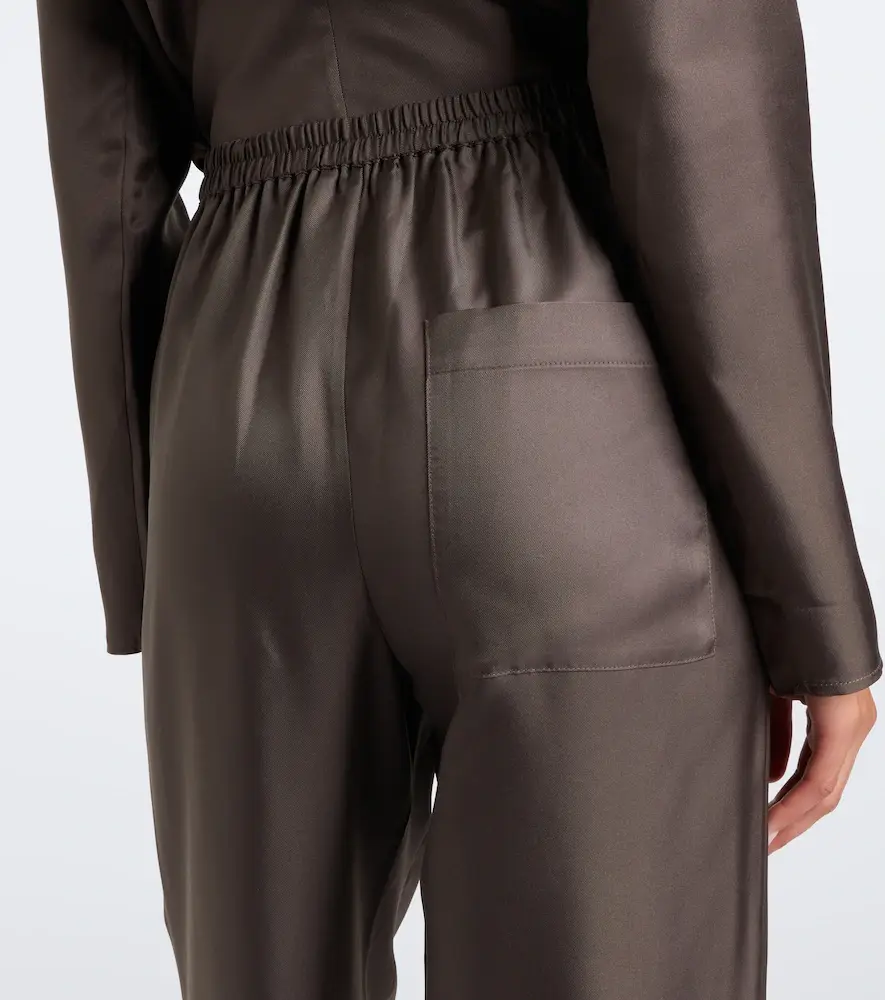 Loulou de Saison Alera silk twill wide-leg pants | Thumbnail 2 Loulou de Saison Alera silk twill wide-leg pants | Thumbnail 2