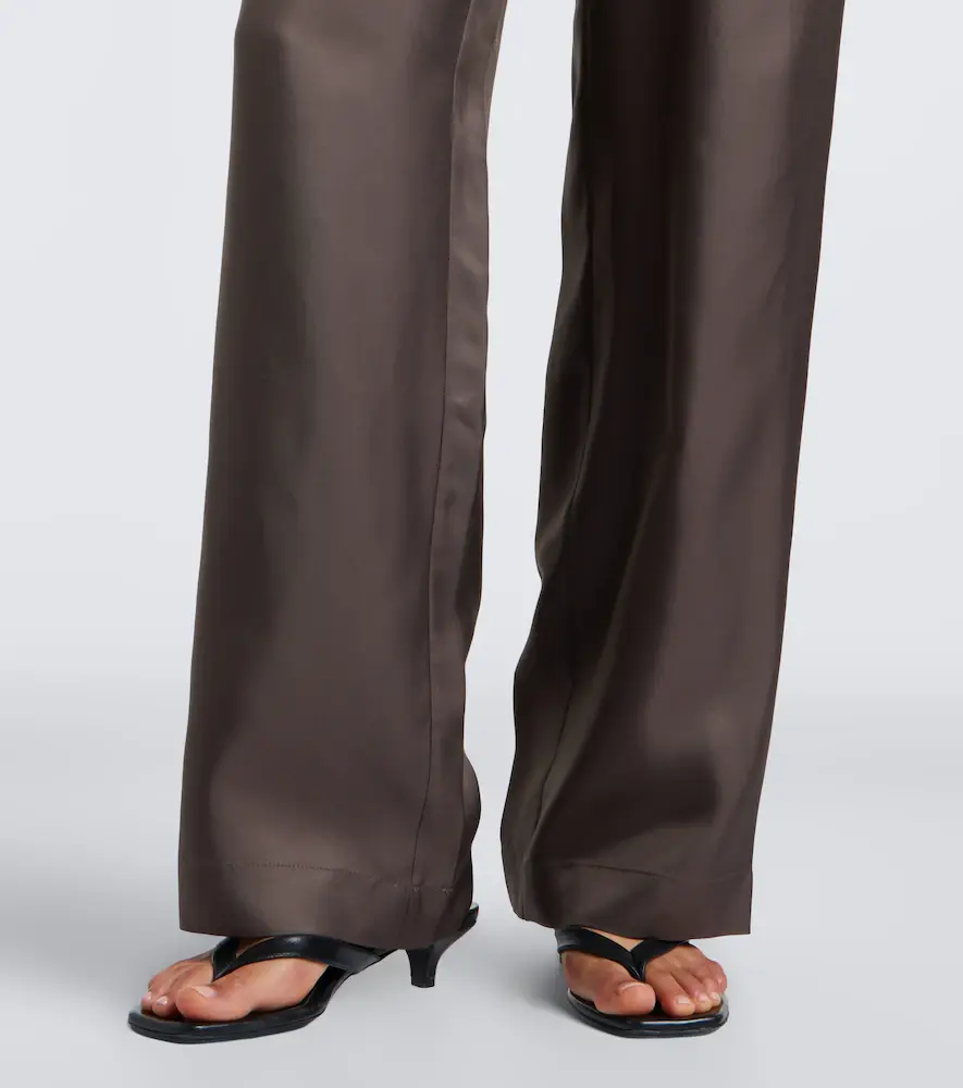 Loulou de Saison Alera silk twill wide-leg pants | Thumbnail 3 Loulou de Saison Alera silk twill wide-leg pants | Thumbnail 3