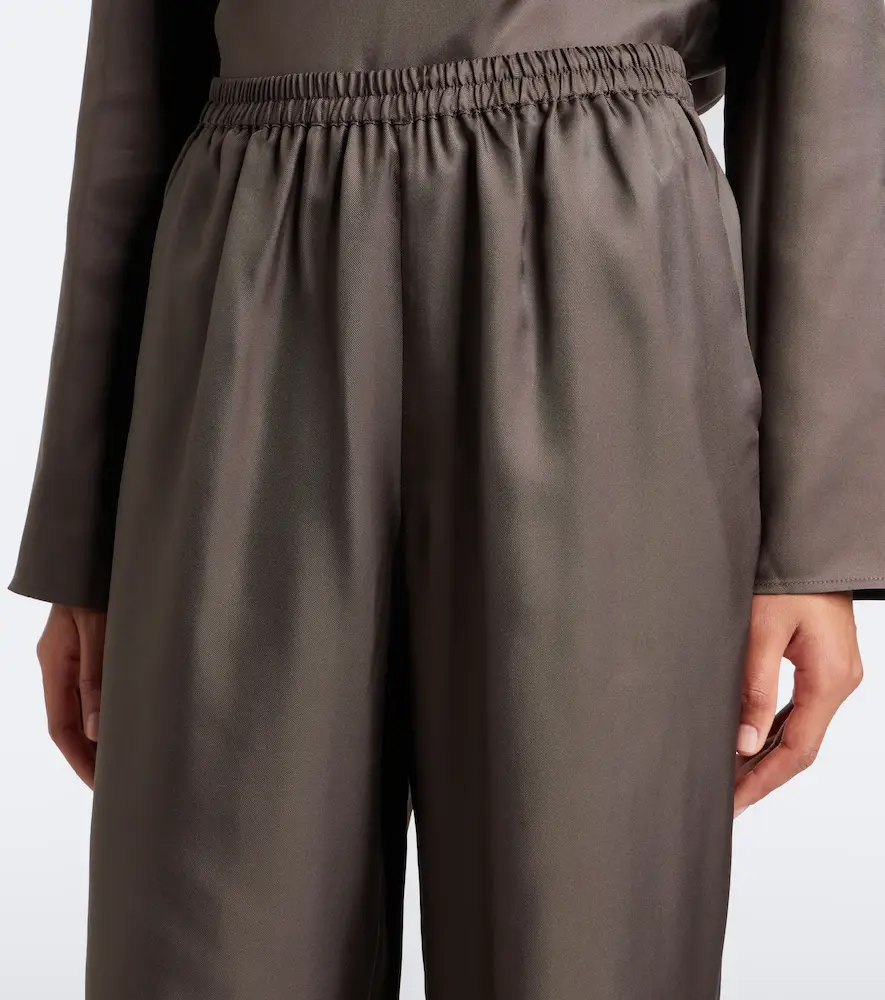 Loulou de Saison Alera silk twill wide-leg pants | Thumbnail 6 Loulou de Saison Alera silk twill wide-leg pants | Thumbnail 6