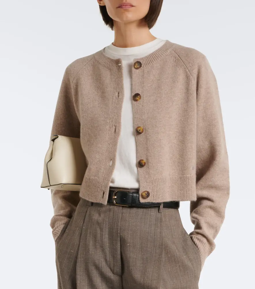 Loulou de Saison Heike cropped cashmere cardigan | Thumbnail 4