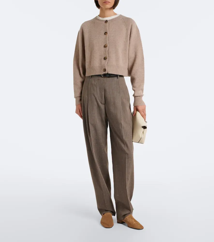 Loulou de Saison Heike cropped cashmere cardigan | Thumbnail 6