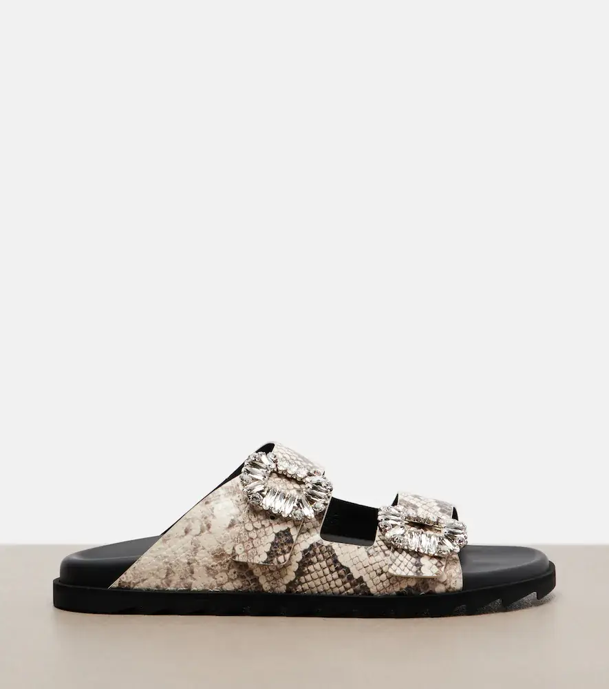 Roger Vivier Slidy Viv' snake-print leather sandals | Thumbnail 2 Roger Vivier Slidy Viv' snake-print leather sandals | Thumbnail 2