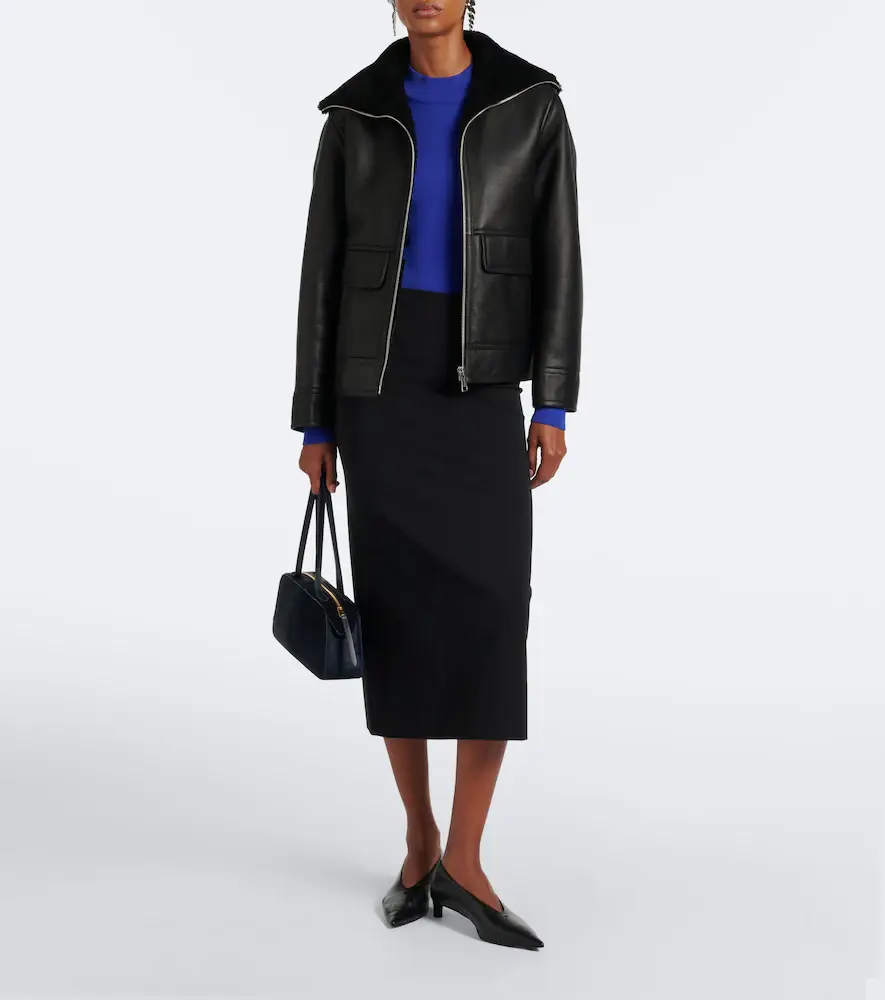 Yves Salomon Shearling-lined leather jacket | Thumbnail 4 Yves Salomon Shearling-lined leather jacket | Thumbnail 4