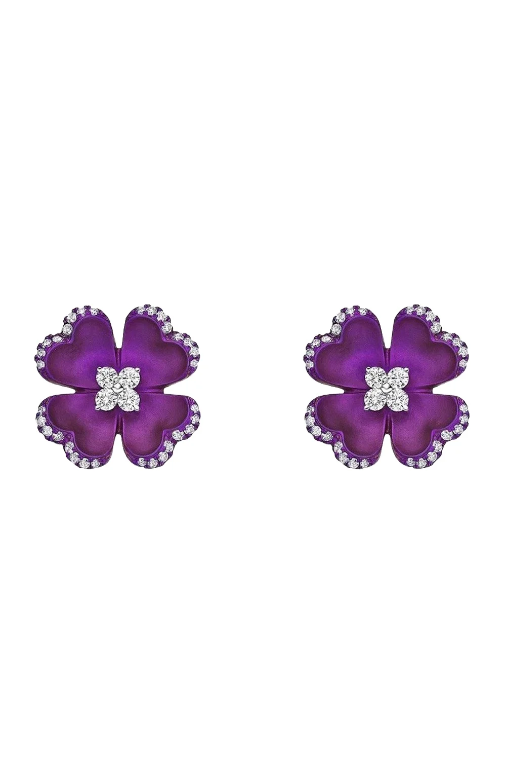 Pink Titanium Diamond Earrings Pink Titanium Diamond Earrings