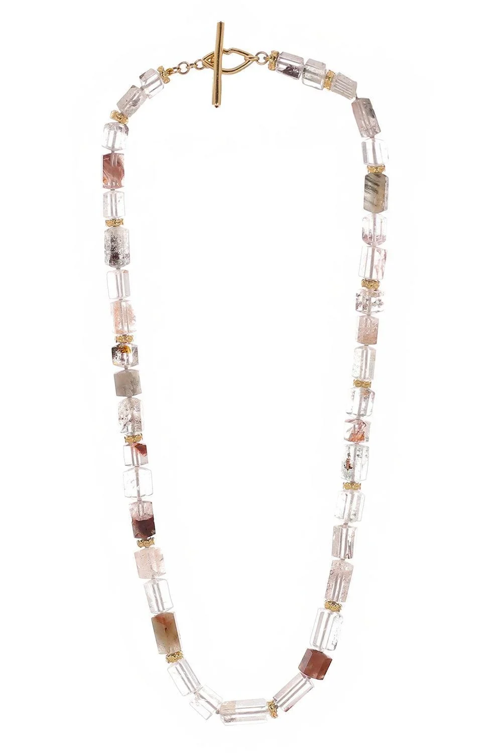 Quartz Sapphire Garden Beaded Necklace Quartz Sapphire Garden Beaded Necklace