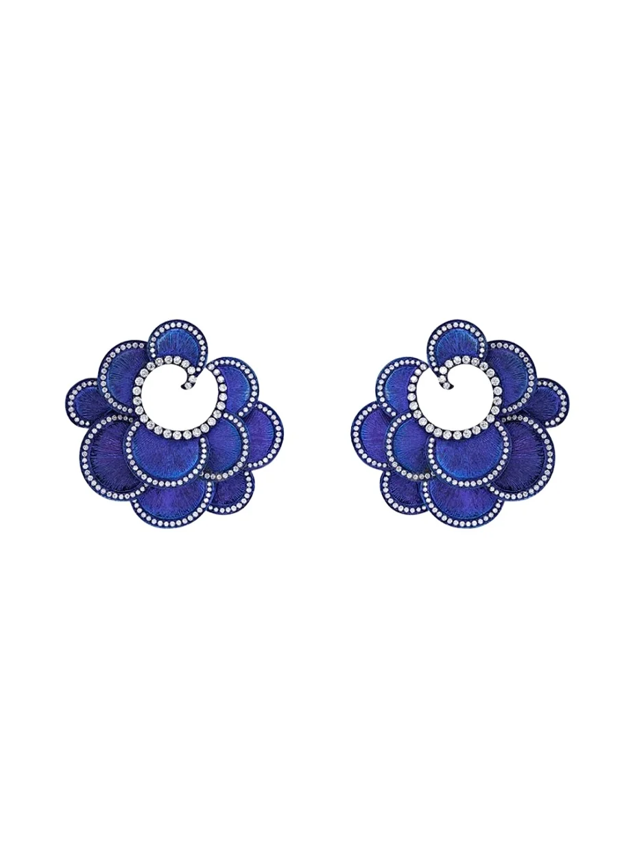 SABOO FINE JEWELS Scalloped Diamond Earrings