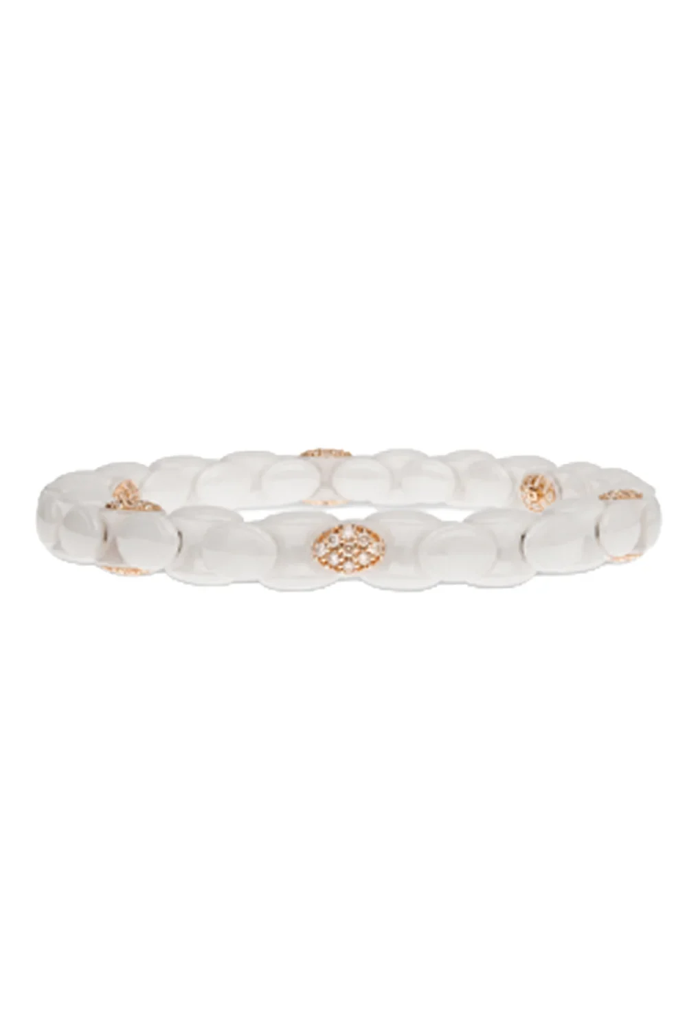 Six Diamond White Anaconda Bracelet Six Diamond White Anaconda Bracelet
