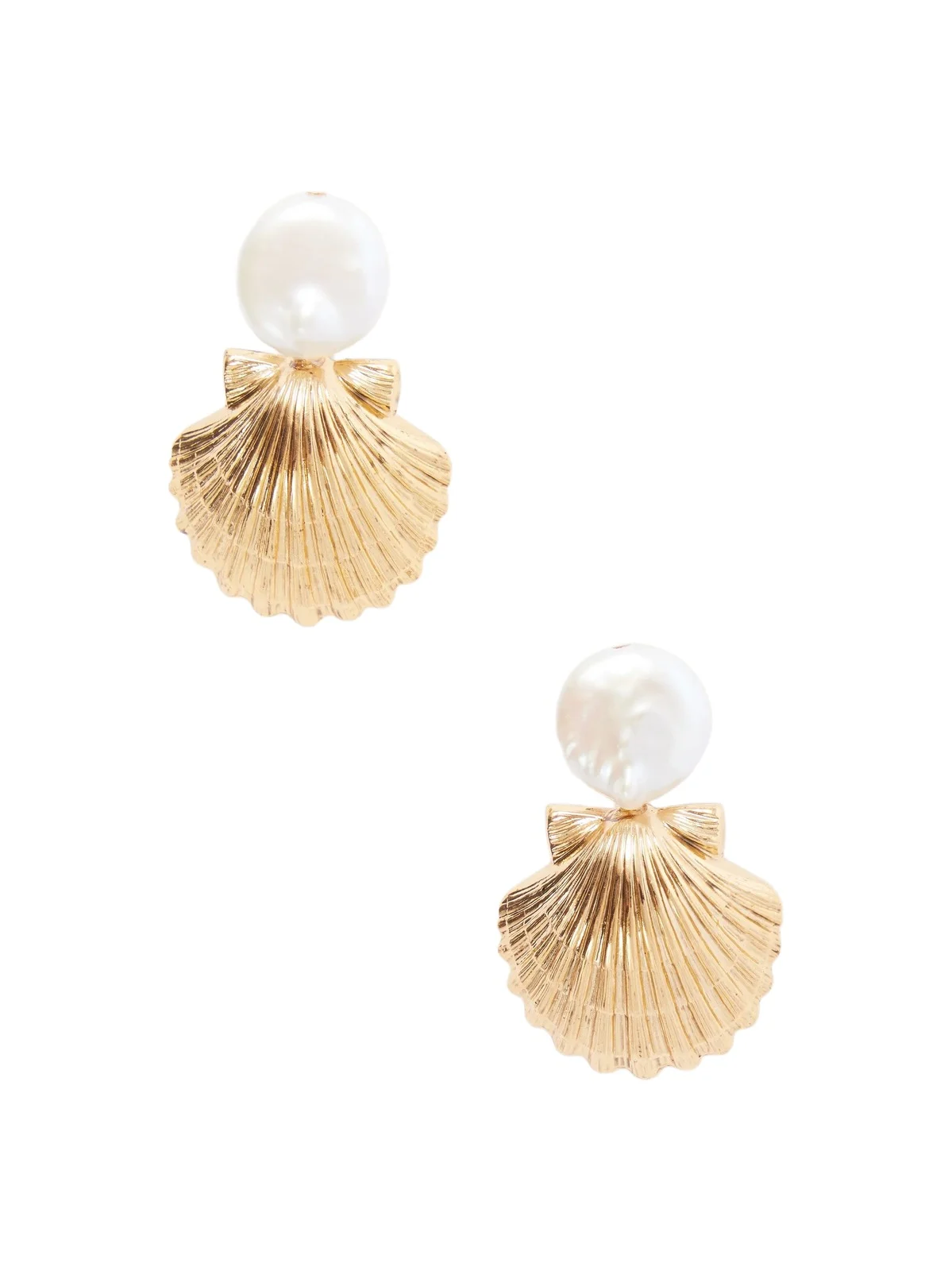 Laguna Gold-tone Pearl-effect Embellished Earrings Laguna Gold-tone Pearl-effect Embellished Earrings
