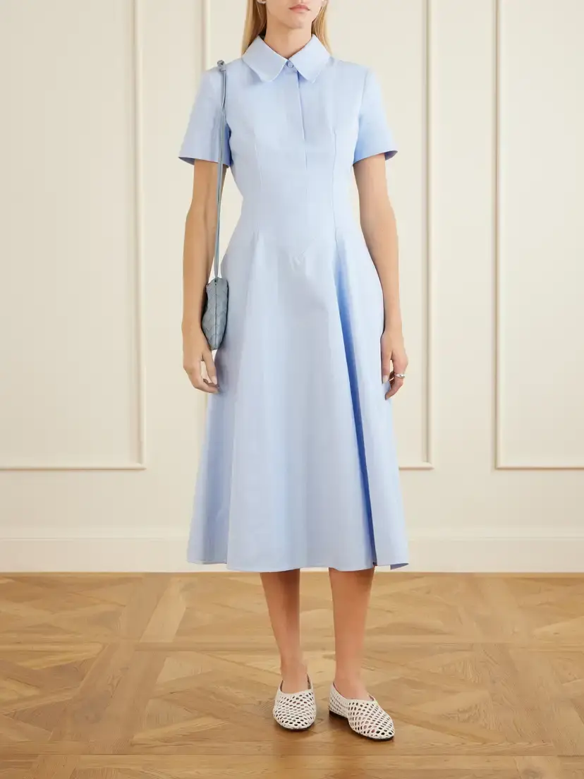 Emilia Wickstead Jody Denim Midi Dress | Thumbnail 2