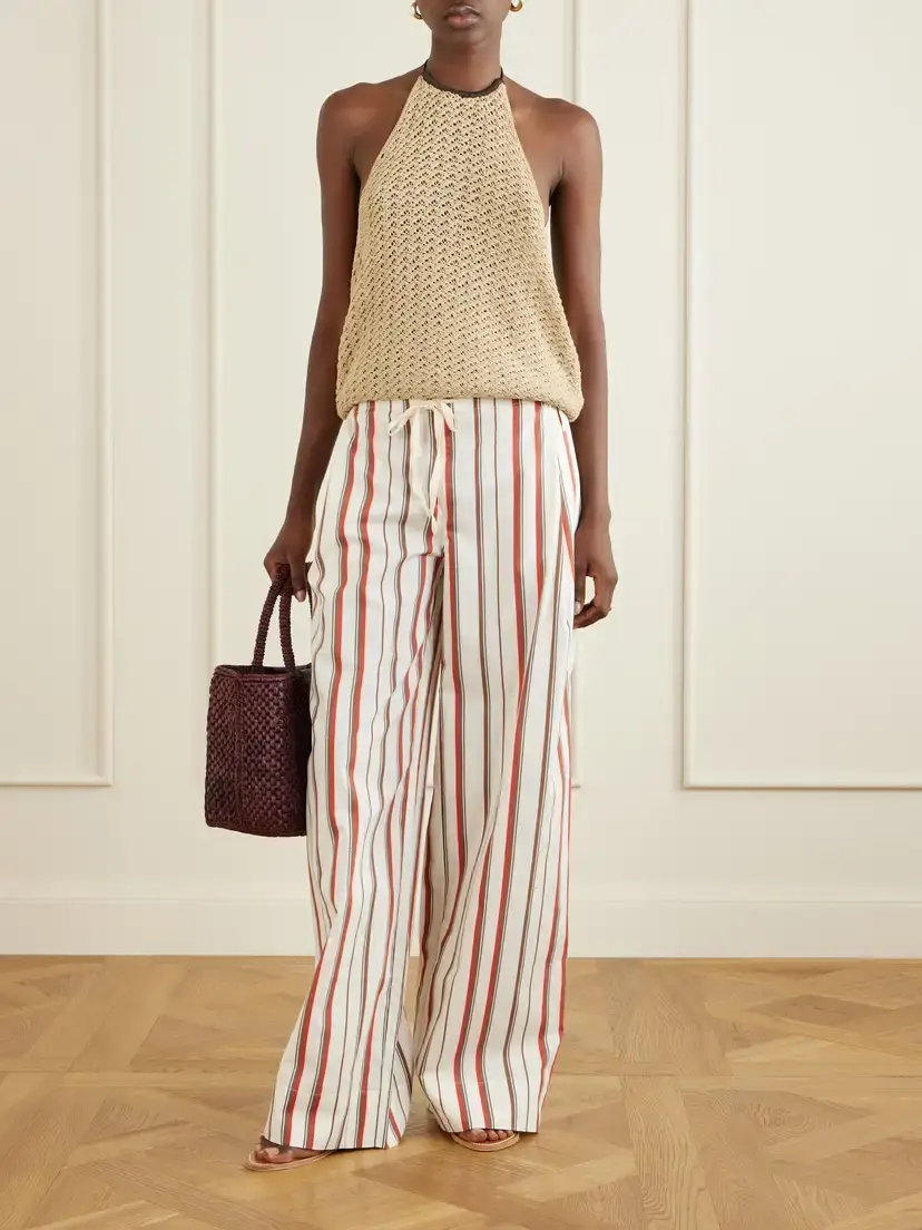 SIR. Alva Striped Cotton Wide-leg Pants | Thumbnail 2 SIR. Alva Striped Cotton Wide-leg Pants | Thumbnail 2