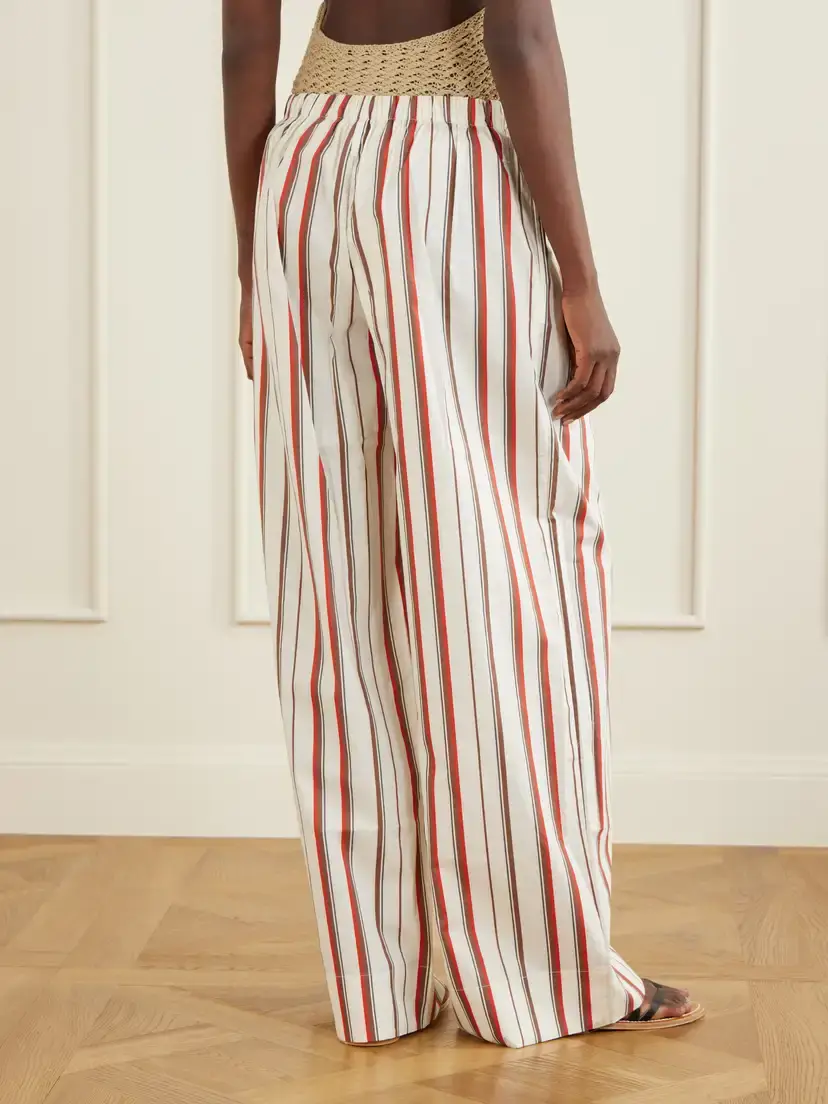 SIR. Alva Striped Cotton Wide-leg Pants | Thumbnail 4 SIR. Alva Striped Cotton Wide-leg Pants | Thumbnail 4