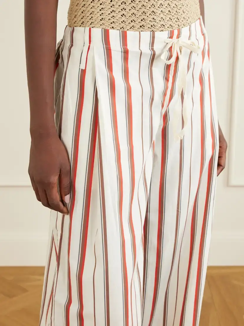 SIR. Alva Striped Cotton Wide-leg Pants | Thumbnail 5 SIR. Alva Striped Cotton Wide-leg Pants | Thumbnail 5
