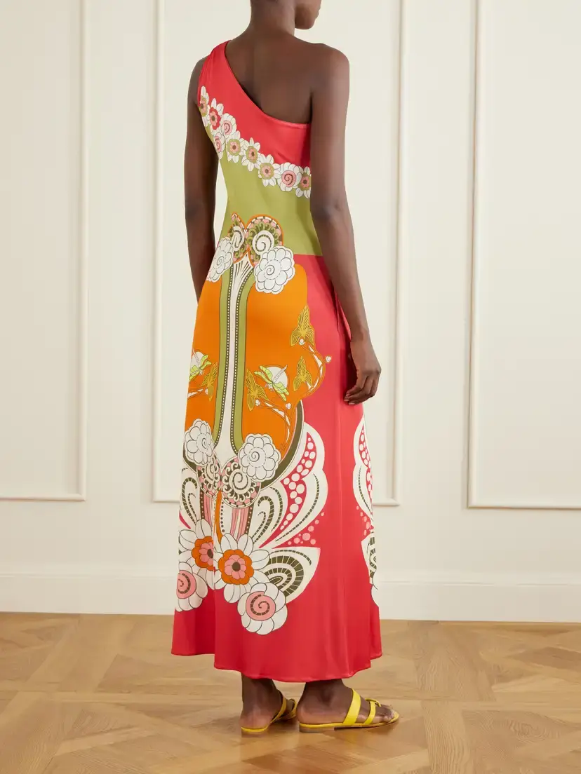 La DoubleJ Clingy Roy Printed One-shoulder Jersey Maxi Dress | Thumbnail 3 La DoubleJ Clingy Roy Printed One-shoulder Jersey Maxi Dress | Thumbnail 3