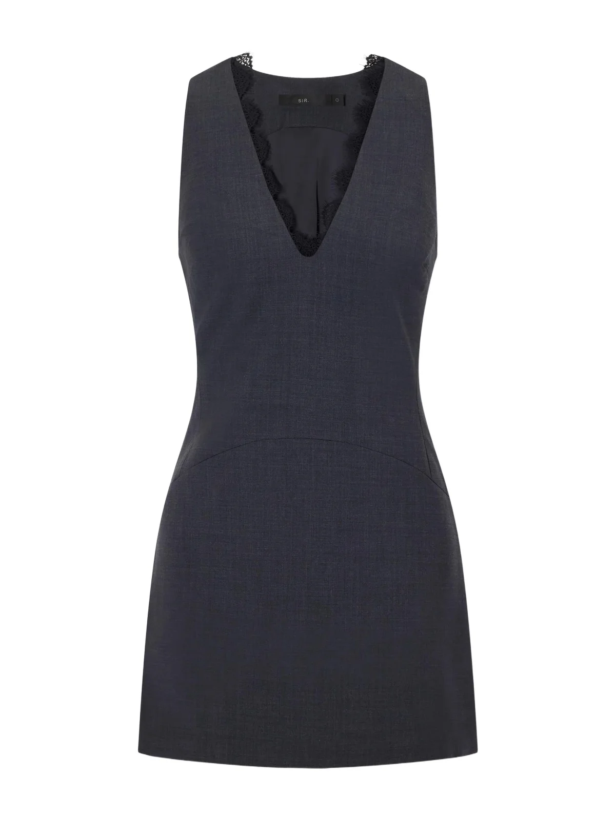 SIR. Mathias Tailored Lace-trimmed Wool-blend Mini Dress