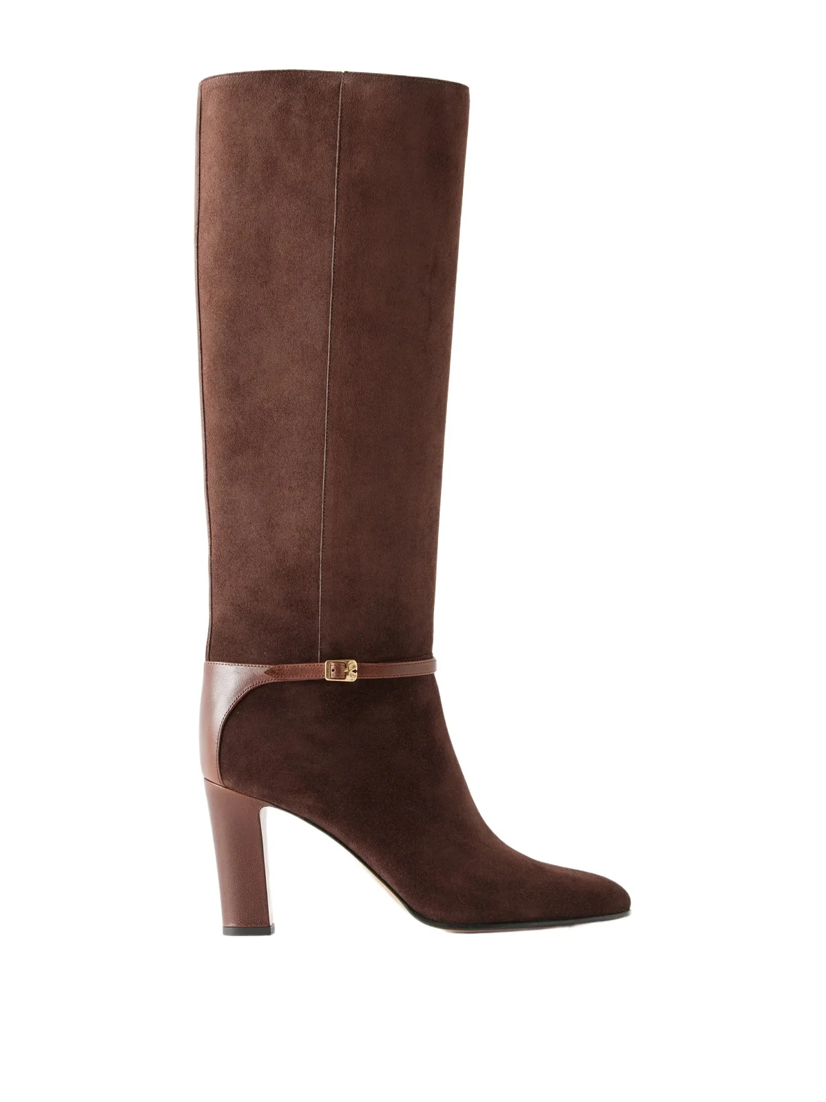Pattie 85 Buckle-detail Suede Knee Boots Pattie 85 Buckle-detail Suede Knee Boots