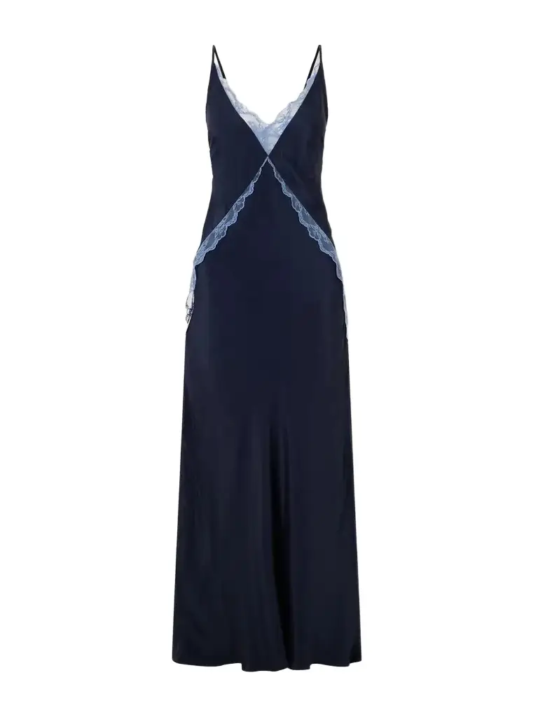 SIR. Elsie Lace-trimmed Crepe Gown | Image 1 SIR. Elsie Lace-trimmed Crepe Gown | Image 1