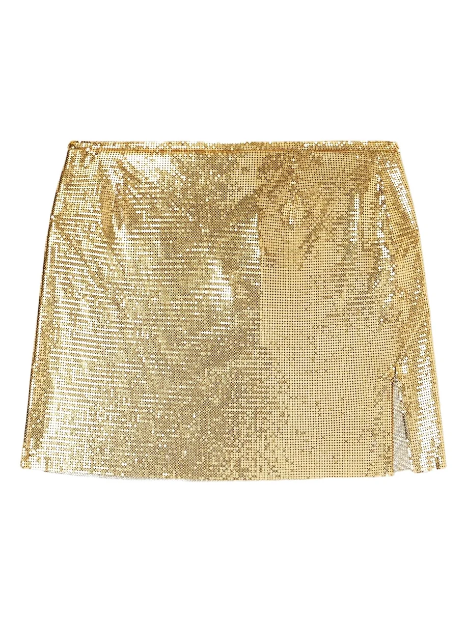 Rabanne Chainmail Gold-tone Mini Skirt
