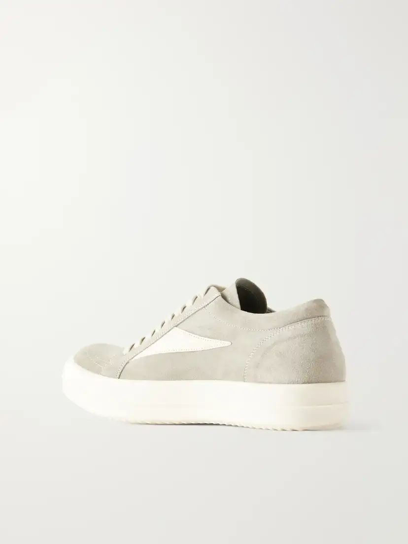 Rick Owens Vintage Suede-trimmed Leather Sneakers | Thumbnail 3