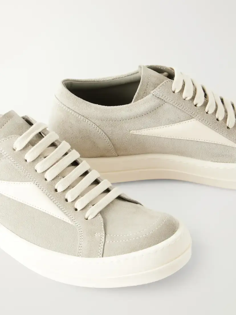 Rick Owens Vintage Suede-trimmed Leather Sneakers | Thumbnail 5