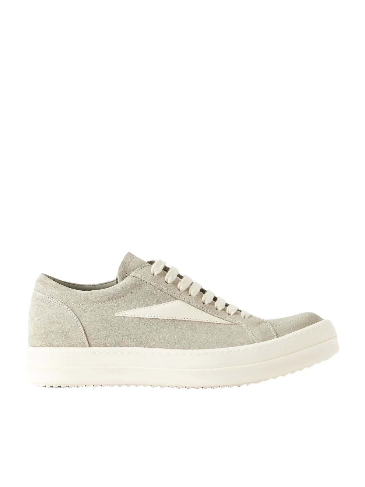 Vintage Suede-trimmed Leather Sneakers