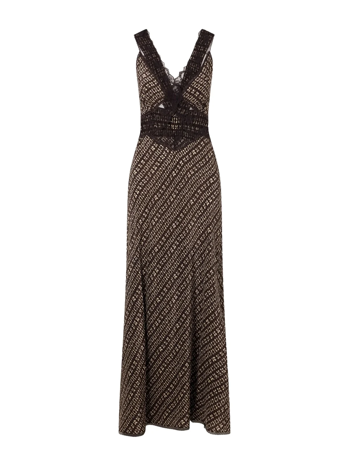 Astrid Satin And Lace Cut-out Dress