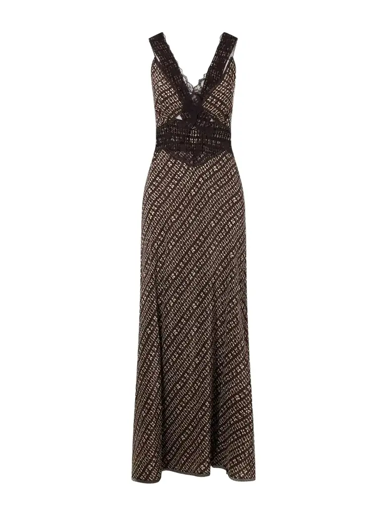 SIR. Astrid Satin And Lace Cut-out Dress | Image 1 SIR. Astrid Satin And Lace Cut-out Dress | Image 1