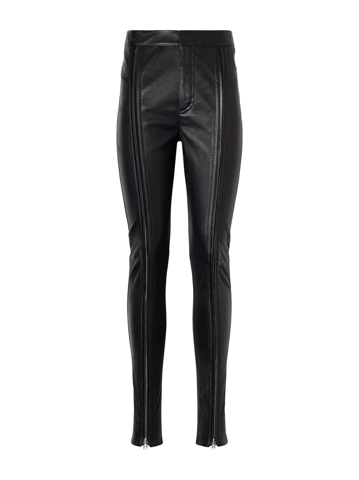 Zip-embellished Leather Skinny Pants Zip-embellished Leather Skinny Pants