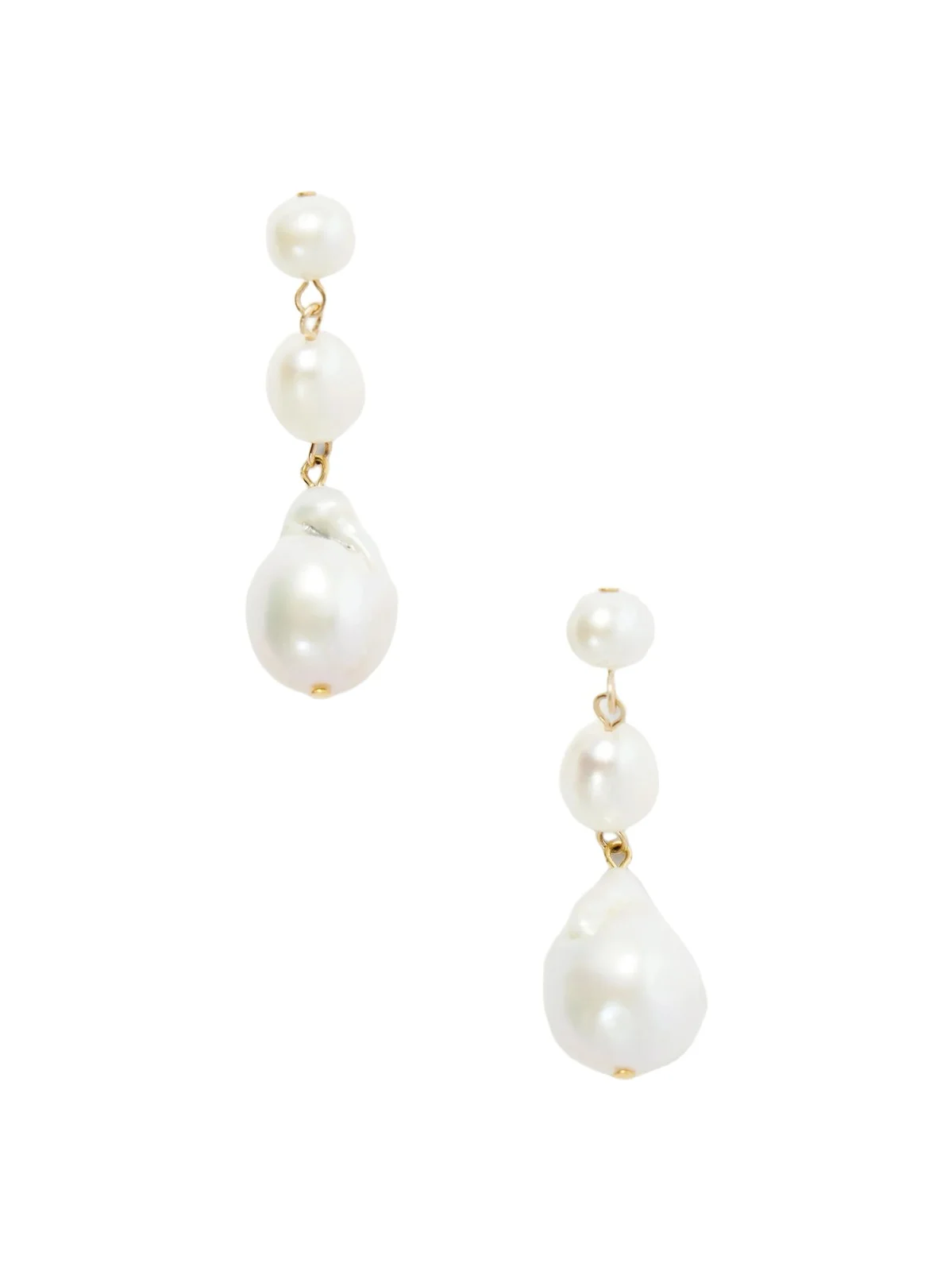 Amari Gold-tone Pearl Earrings Amari Gold-tone Pearl Earrings