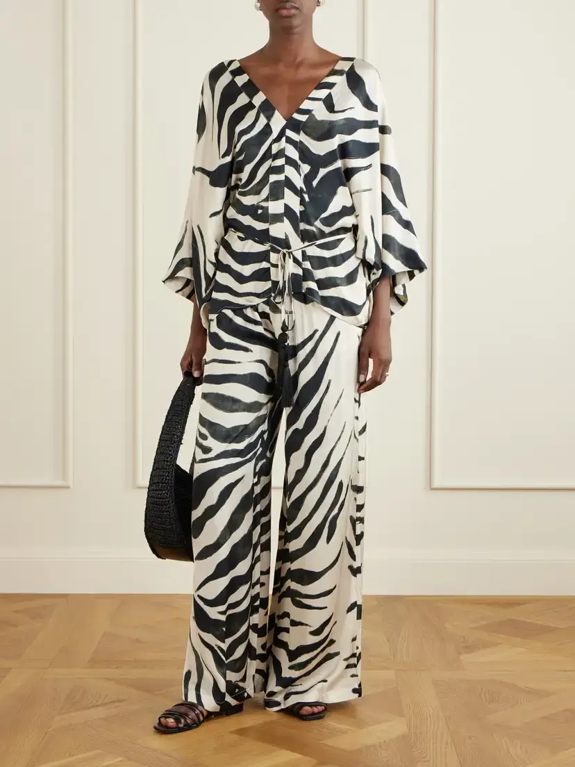 ANDRES OTALORA Desierto Vivo Printed Georgette Blouse | Thumbnail 2